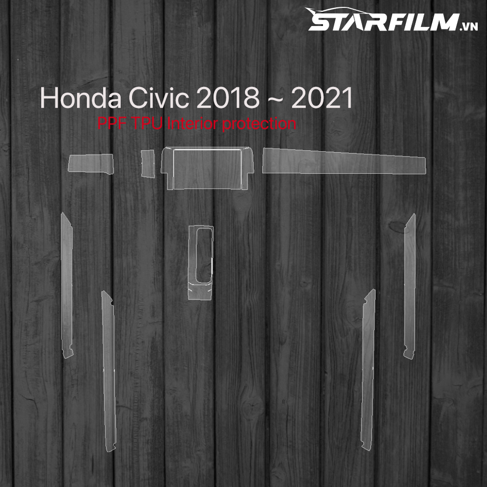 Honda Civic  2018~ 2021 PPF TPU nội thất chống xước tự hồi phục